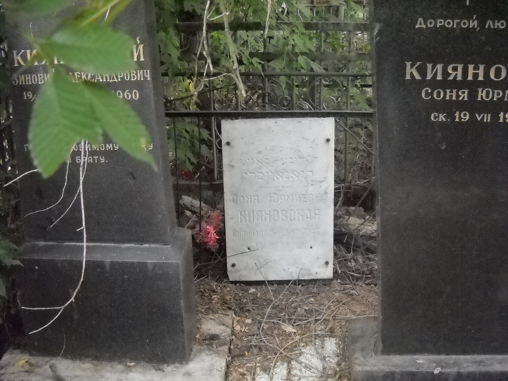 Кияновский Зиновий Александрович, Саратов, Еврейское кладбище